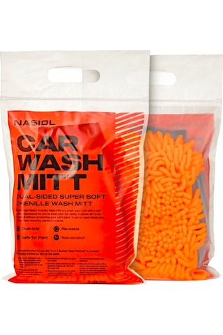 Nasiol Çift Taraflı Mikrofiber Süper Yumuşak Peluş Araç Yıkama Eldiveni Çiziksiz ve Detaylı Temizlik