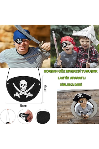 Just Cheap Store Vinleks Deri Korsan Göz Bandı Göz Maskesi Lastikli 4741 Ahşap -  Beyaz