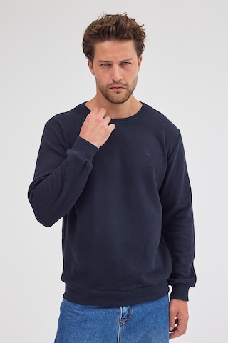 Mmetalic Erkek Lacivert Standart Fit Normal Kesim Pamuklu Basic Bisiklet Yaka Sweatshirt Mtlce113-lacivert Lacivert