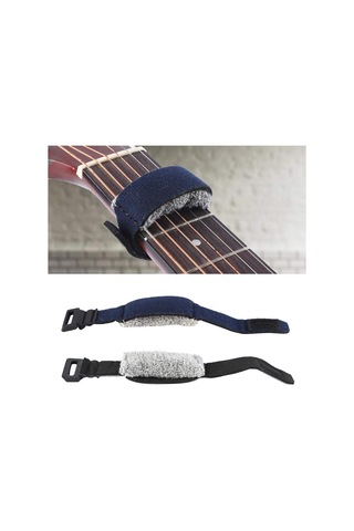 Swing Sm01 Gitar Tel Susturucu Yumuşak Kilitli Bez Kelepçe-Siyah