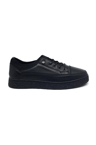 Catelli %100 Deri Ortopedik Erkek Kışlık Rahat Günlük Bağsız Sneaker Ayakkabı 40-44 Siyah