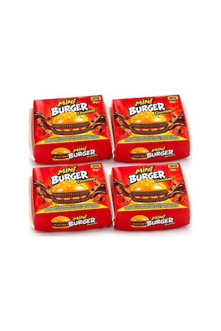 Mini Burger Chocolate Hamburger Şeklinde Çikolatalı Atıştırmalık 4'lü Paket
