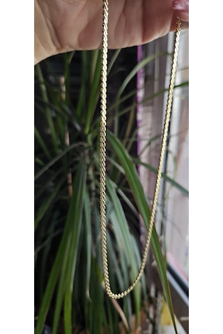 Slowshe 14 K Gold Kaplama Arpa Vıp Kolye Zincir Uzunluğu: 45 Cm altın