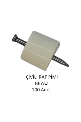 Çivili Raf Pimi Beyaz 100 Adet Beyaz