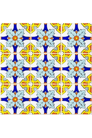 Can Seramik – 10x10 Cm. Cç-101 Kütahya Çini Karo 5'li 1 Paket