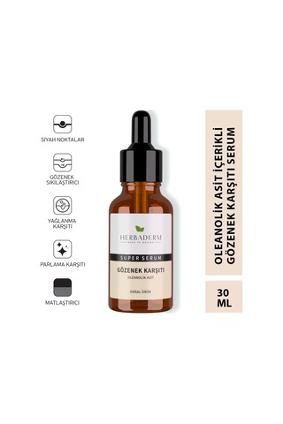 Superserum Oleanolik Asit Gözenek Karşıtı Doğal Yüz Serumu