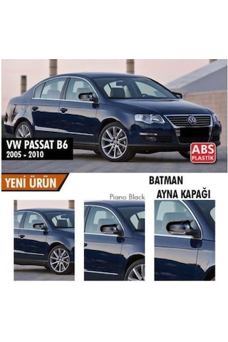 Ebal Otomotiv VW Passat B6 Batman Yarasa Ayna Kapağı Piano Black 2005-2010