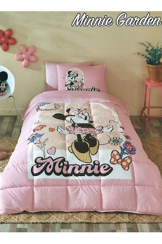 Özdilek Lisanslı Tek Kiş.çocuk Uykuseti-minnie Mouse Garden Pembe Pembe