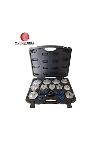 Worldforce 19 Parça Profesyonel Chrom Oto Yağ Filtre Anahtar Seti N11.18032