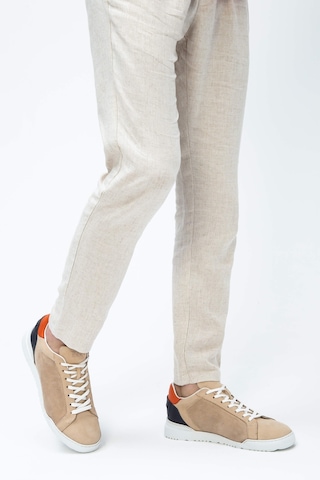 Tamer Tanca Erkek Hakiki Deri Bej Sneakers & Spor Ayakkabı 698 1052-1 Erk Ayk Y23 Bej Nbk Bej