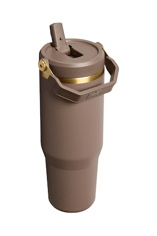 Stanley The Iceflow Flip Straw Pipetli Termos Bardak 0,89 Lt Espresso Gold Kahverengi