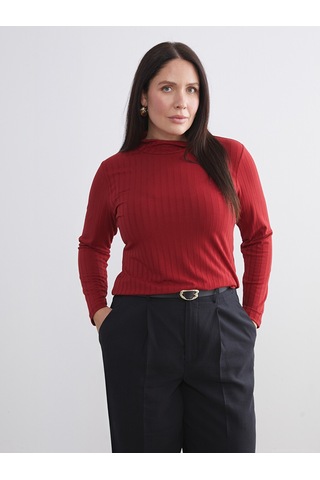 Lcw Everyday Kırmızı Dik Yaka Kadın Body