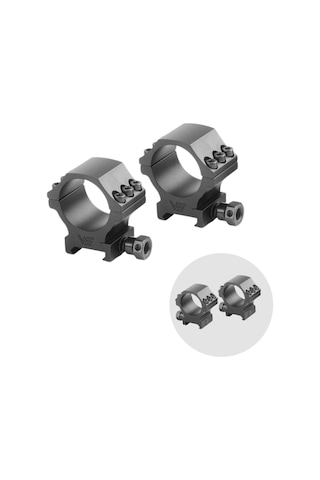 30mm X-accu 1'' Profile Picatinny Rings Pikatinny Montaj Halkası Siyah