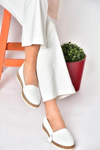 Fox Shoes P555002503 Beyaz Hakiki Deri Günlük Kadın Ayakkabı Beyaz-hakiki Deri Beyaz