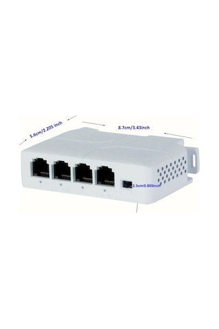 Sunshine011 100mbps 1 Giriş 3 Çıkış Poe Extender White Usb Destekli Cctv Kamera Ağ Güçlendirici Ev Ofis Güvenlik Sistemi Kolay Kurulum Dayanıklı Yapı