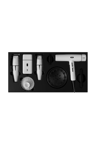 Jrl Professional Ghost Kit 3 Saç Kesim, Çizim, Sakal Ve Fön Makinesi 4'lü Set Beyaz