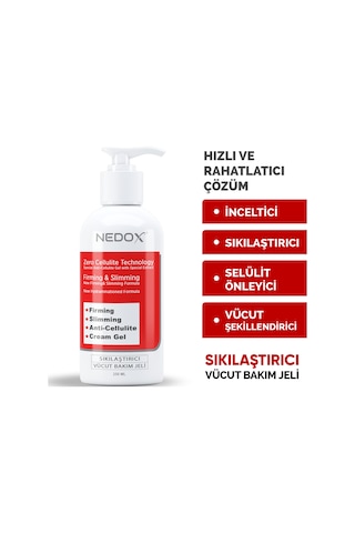 Nedox İnceltici Sıkılaştırıcı Selülit Giderici Jel 250 ML