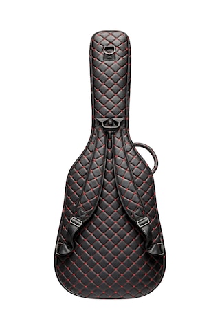 Klasik Gitar Çantası-kılıfı-kalın-gigbag-kırmızı Kapitoneli-suni Deri