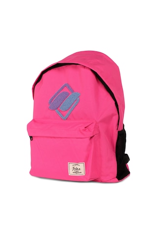 Pembe Önü Nakışlı Laptop Bölmeli Unisex Sırt Çantası Okul Çantası Back To School pembe