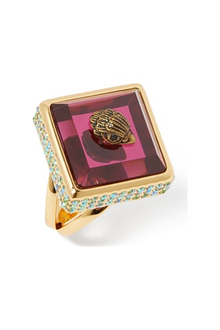 Eagle Square Cocktail Ring Kadın Yüzük 2x2x2.5 Cm Pembe