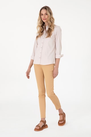 U.S. Polo Assn. Kadın Camel Toothpick Fit Kanvas Pantolon 50307940-VR015