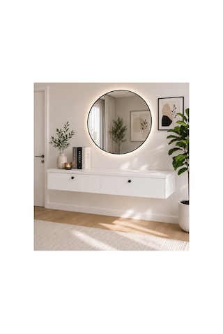 Beyaz Dresuar - Çekmeceli 80 Cm Dresuar Beyaz