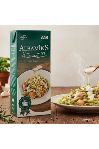 Albamix Mutfak Krema Yeşil 1 Lt Profesyonel Yemek Ve Tatlı Kreması 07116631