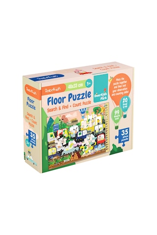 Doerkids Park Ara-Bul Yer Puzzle | Eğitici Puzzle 35 Parça Dev Puzzle