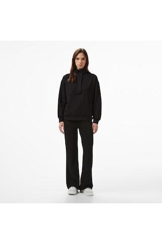 Nautica Kadın Siyah Regular Fit Eşofman Altı Düz 57k710t Siyah