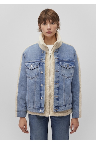 Mavi - Rubina 90lar Açık Mavi Suni Kürklü Jean Ceket 1110278-88589 Açık Mavi