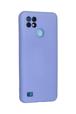 Newface - 3 - Realme C21 Kılıf Nano İçi Kadife Silikon - Glblseme - - Lila LİLA