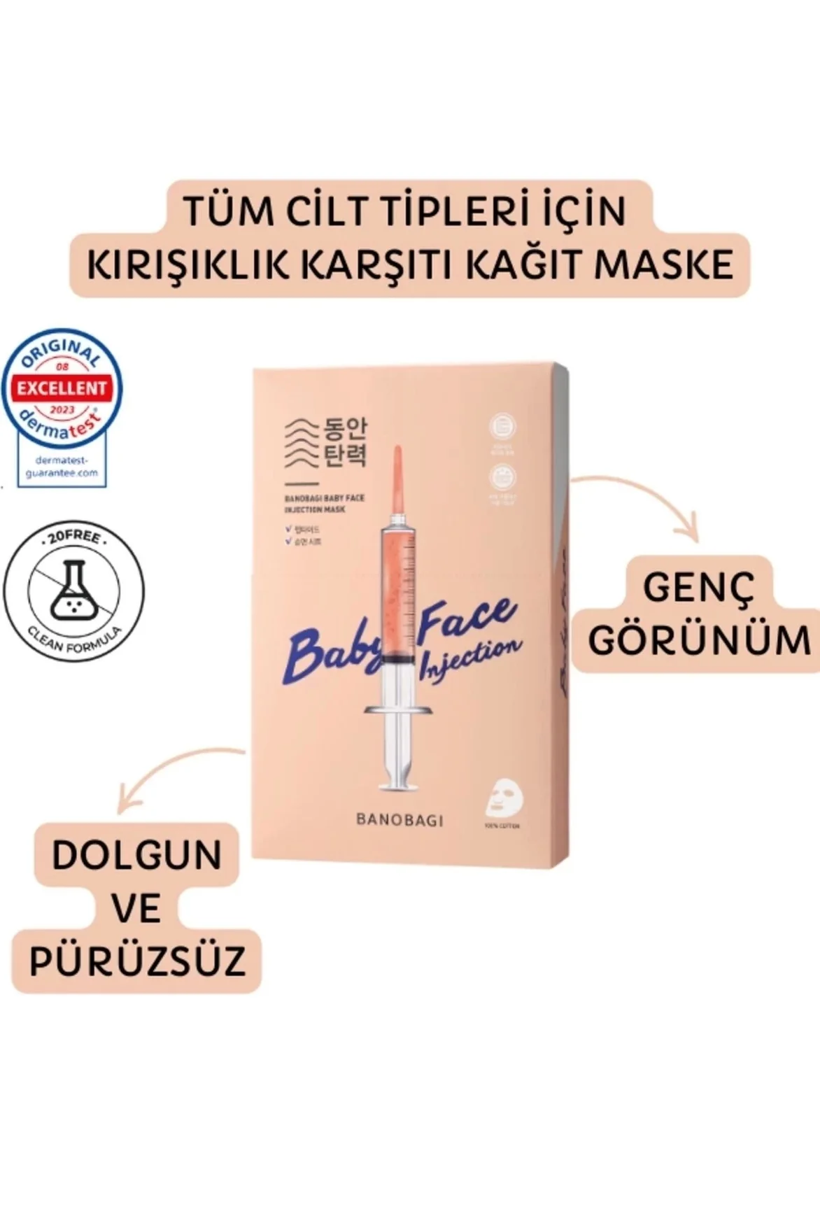 Baby Face Booster Mask Bebeksi Cilt Etkisi Pürüzsüz Cilt Maskesi