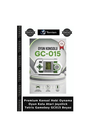 Premium Konsol Hobi Oynama Oyun Kolu Atari Joystick Tetris Gameboy Gc015 Beyaz