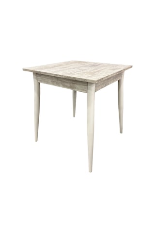 Mendel Masa Ve Eyfel Sandalye Takımı, Kristal, 70x70 Beyaz