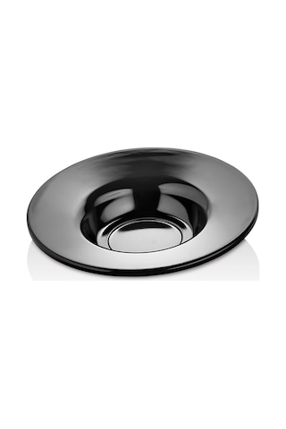 24 Adet 11 Cm Siyah Melamin Soft Çay Tabağı Bulaşık Makinesinde Yıkanabilir Dayanıklı Çay Tabak