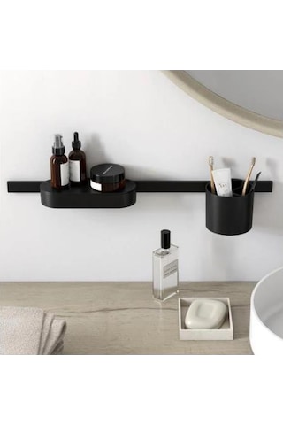 Hansgrohe Wallstoris Duvar Barı 70 Cm Satin Siyah