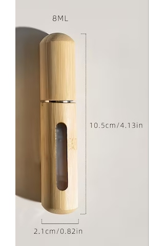 Sge Teknoloji Bambu 8 Ml Doldurulabilir Parfüm Şişesi Taşınabilir Cep Seyahat Parfüm Şişesi Atomizer