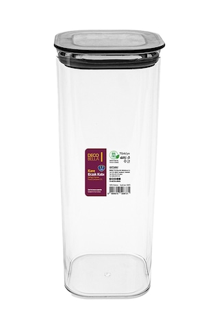 Sızdırmaz Kapaklı Vakumlu Kare Erzak Saklama Kabı Seti 6'lı 1.7 L Çok Renkli