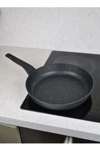 İndüksiyon Taban Siyah Granit Tava 26 Cm-1 Adet Yanmaz Yapışmaz T