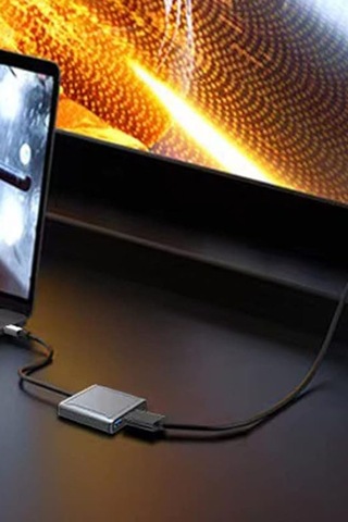 Typec Display Port Hub Adapter Typec To Displayport Pd100w Şarj Adaptörü 3in1 Çevirici