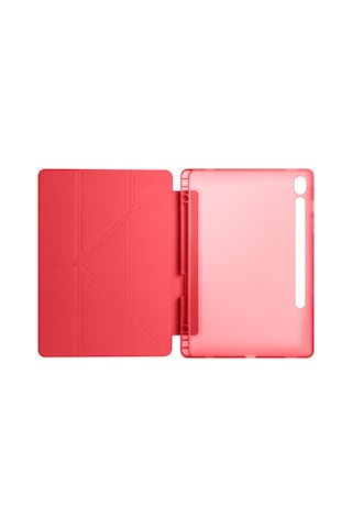 Samsung Galaxy Uyumlu Tab S10 Lite 11 Inc Sm-x400 Üçgen Katlanabilir Kalemlikli Yatay Dikey Standlı Kılıf Kapaklı Kılıf