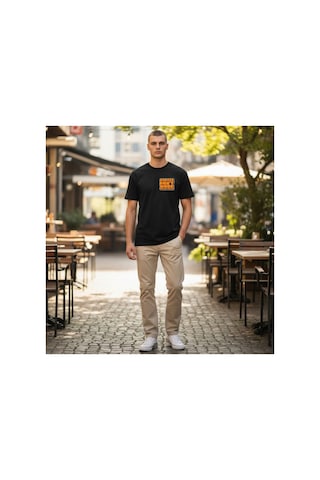 Urbantrendstore Unisex Minimal Desen Sade Basic Comfort Kalıp Oversize Fit Rahat Geniş Salaş T-shirt Günlük Tişört Siyah