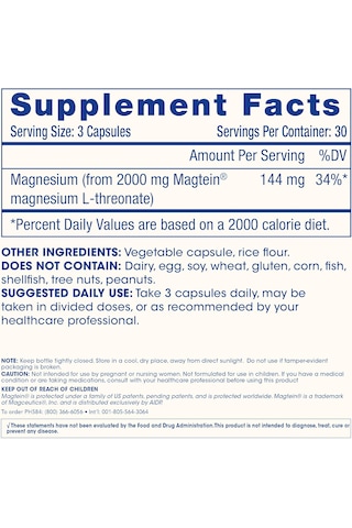 Prohealth Magnesium L-threonate Magtein Brain Health Cognitive Memory & Focus 90 Caps Aromasız