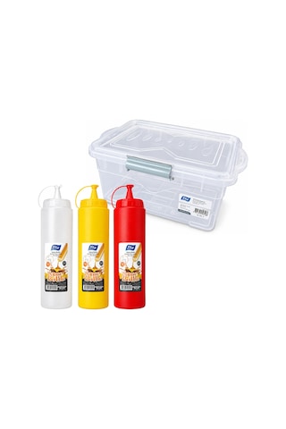 Titiz Plastik Saklama Kabı 5 Lt Ve Sosluk 700 Ml 3 Lü Mutfak Seti Diğer