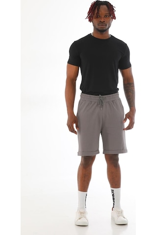 Penyebizden Erkek Regular Fit Duble Paça %100 Pamuklu Şort-granit Gri GRİ