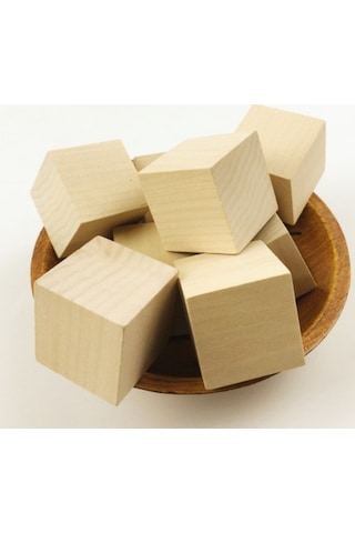 Hobi Ahşap Küp ( Her Türlü Ağaç Seçeneği))-Kavak-2X2X2 Cm