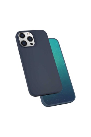 Apple Uyumlu iPhone 13 Pro Max Kılıf Zore Silk Silikon Koyu Yeşil