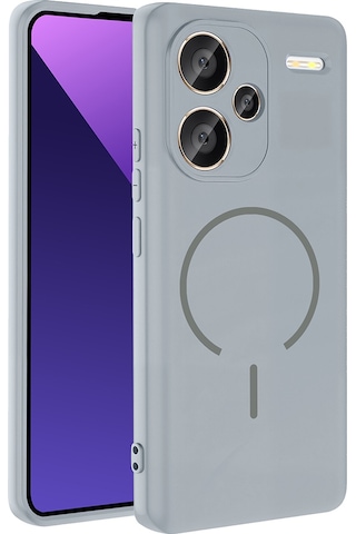 Redmi Note 13 Pro Plus 5g Kılıf M-safe Şarj Özellikli Msra Meta Kapak - Titanyum-gri Titanyum-Gri
