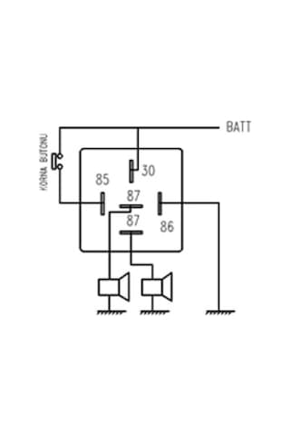 iki Adet Mini Role 12v. 5 Uçlu. 40 A. Far. Korna. Fan. Lpg Röle