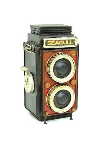 Dekoratif Metal Fotoğraf Makinesi Kumbara C0323-1